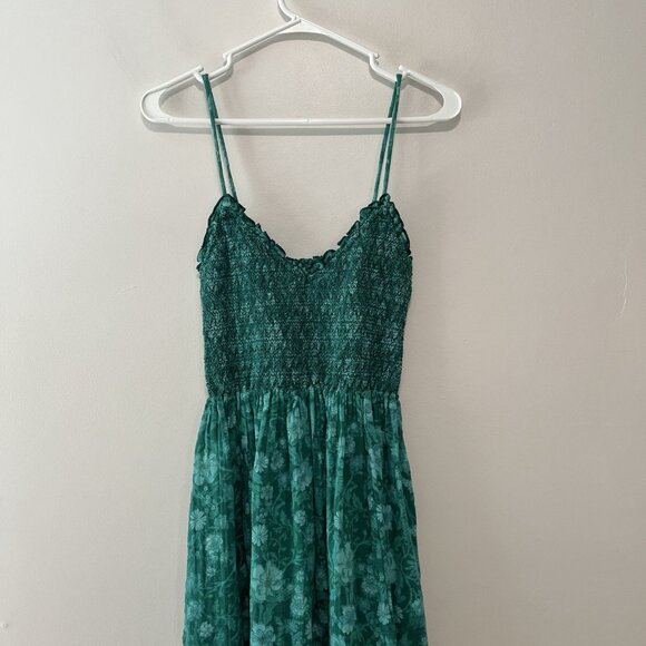 Free People Sweet Nothings Midi Dress in Forest Combo Green Size XS - Picture 4 of 12